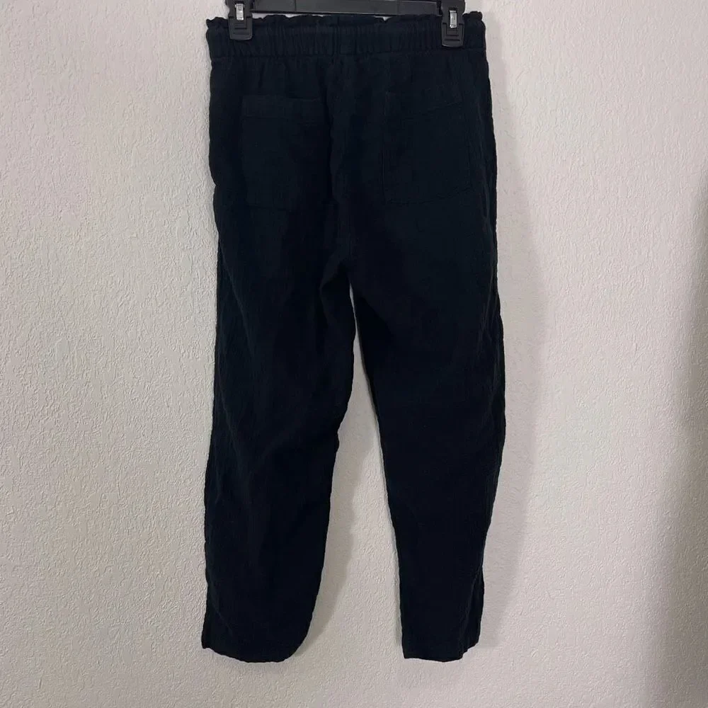 Madewell Black Soft Straight Leg Pull On Pants‎ XS